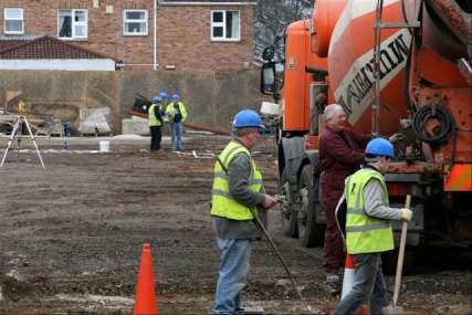 A static building site