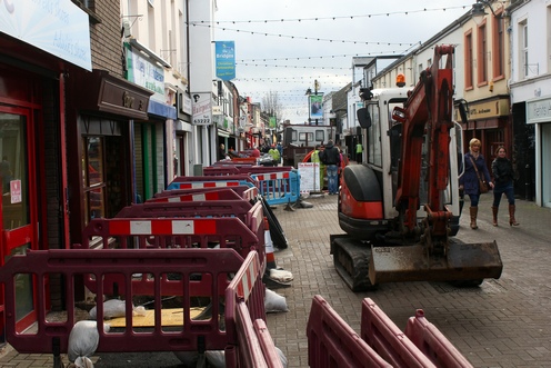 Re-wiring Market Street in Limavady
