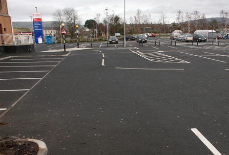 Tesco's thinly populated car park