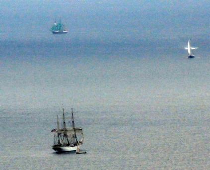 closeup of the tall ships
