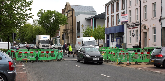 A traffic hold-up