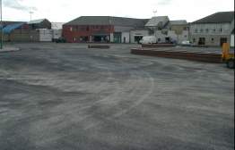 The empty car park