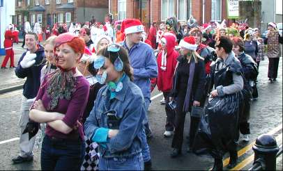 A Santa Claus parade
