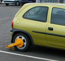 A wheel clamp