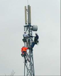 Three men and a mast