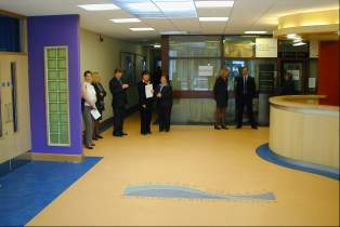 The new reception area