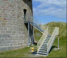 The brand new steps at the Martello Tower