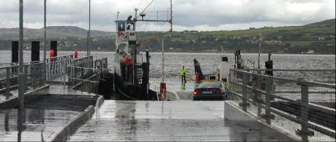 Rolling onto the ferry