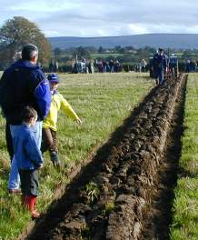 A straight furrow