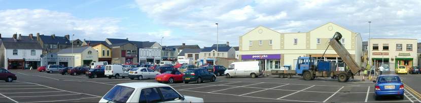 Panorama shot of central car park