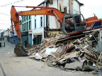 A pile of rubble