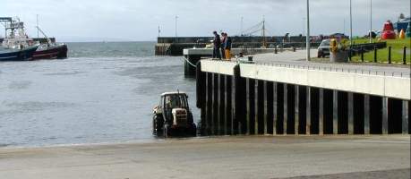 Tractor rising from the Foyle