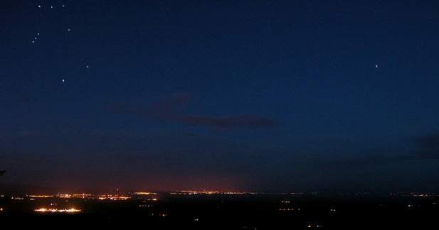 The sky at night