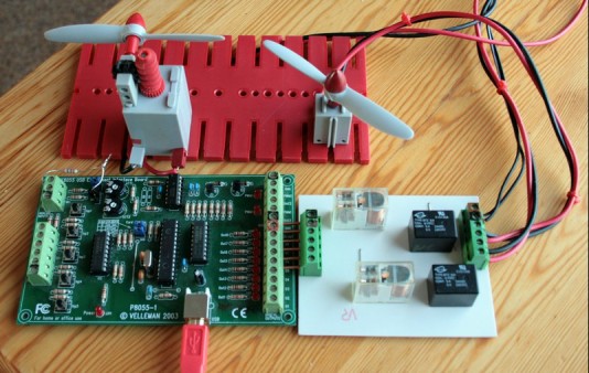 The controller with the Velleman interface