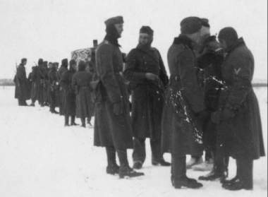 Troops in the snow