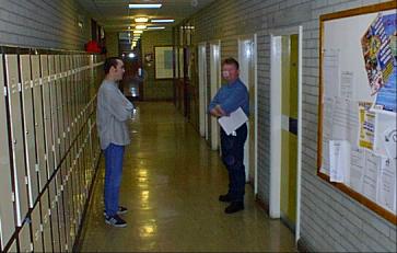 In the corridor